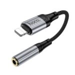 Адаптер AUX Lightning към Jack 3,5 мм Hoco LS36A - 0,12 м /метално сив/ - Image 2