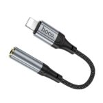 Адаптер AUX Lightning към Jack 3,5 мм Hoco LS36A - 0,12 м /метално сив/ - Image 4