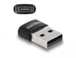 Адаптер Delock, USB 2.0, USB Type-A мъжко - USB Type-C женско, Черен - Image 2