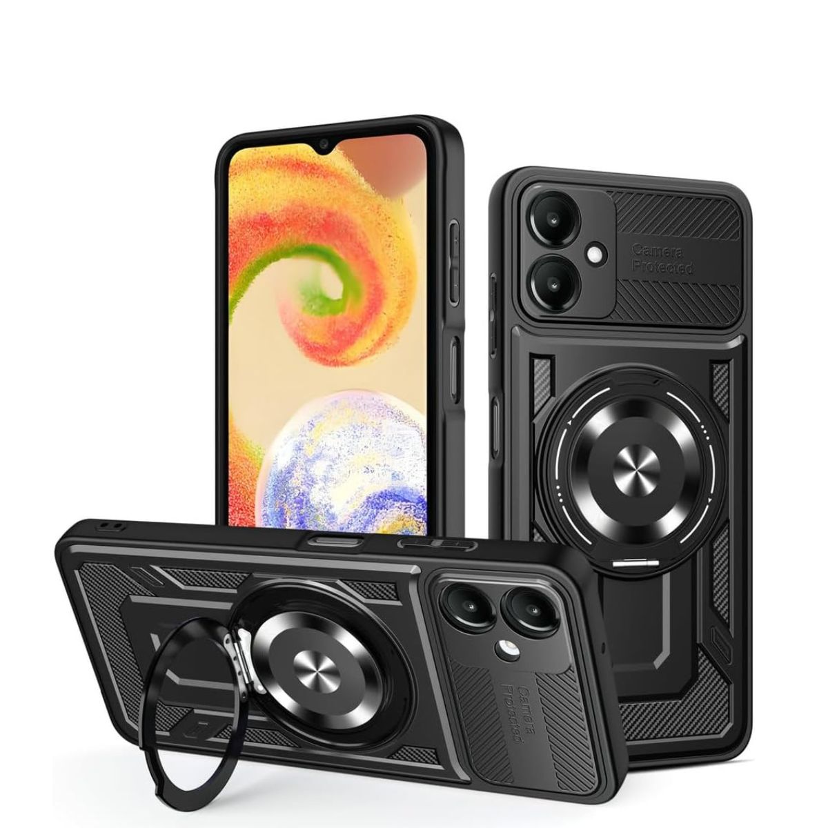 vensfon-armor-magring-samsung-11 Apple iPhone 13 Pro Удароустойчив калъф ARMOR MagRing /черен/ - Image 1