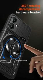 Samsung A15 4G/5G Калъф ARMOR MagRing /черен/ - Image 2