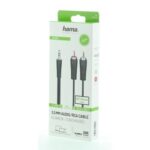 HAMA Аудио кабел, 3.5 mm жак - 2 x Чинч, 1.5м, Черен - Image 2