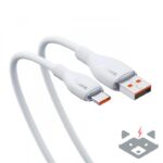 100W Кабел USB - Type-C- BASEUS Pudding , 1,2 м /бял/ - Image 3