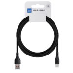 Кабел Blue Star USB A към USB C 3A 60W ECO 1m PJ68-25-3 /черен/