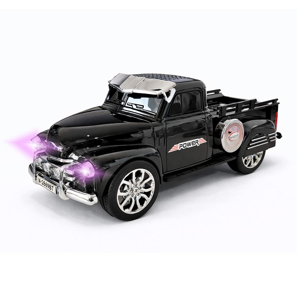 vensfon-bluetooth-speaker-ws-558-6w-black_11zon Bluetooth тонколонка Cars WS-558 6W във форма на автомобил с LED светлини, USB, MicroSD, AUX и FM радио /черна/ - Image 1