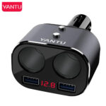 Разклонител за кола Yantu L01 12/24V 2 запалки + 2 USB- 2.1A с дисплей - Image 2