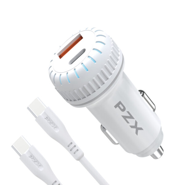 12V-24V Зарядно за кола C963 PD Quick Charge + кабел type C 38W