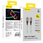 USB-C към USB-C кабел Blavec ,60W, 3A, 1m (CNE-CC3L1), светещ - Image 6
