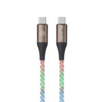 USB-C към USB-C кабел Blavec ,60W, 3A, 1m (CNE-CC3L1), светещ