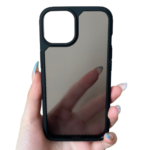 iPhone 15 Силиконов Кейс Business Carbon /черен с прозрачен гръб/