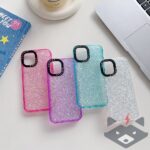 iPhone 15 Pro Max Glitter епоксиден удароустойчив калъф за телефон /бял/ - Image 3