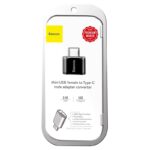 BASEUS Mini Преходник от Type-C към USB-A, 2.4A, CATOTG-01 /черен/ - Image 7