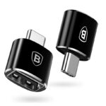 BASEUS Mini Преходник от Type-C към USB-A, 2.4A, CATOTG-01 /черен/ - Image 2