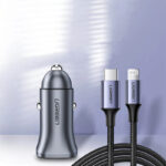 12-24V Зарядно за кола Ugreen CD130, 30W, 3A, 1 x USB-A - 1 x USB-C /сиво/ - Image 7