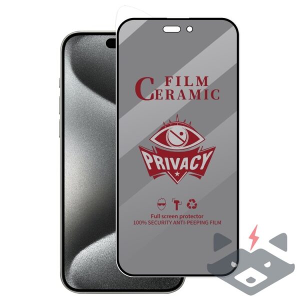 Apple iPhone 15 Pro 3D керамичен PRIVACY протектор