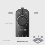 UGREEN CM129 Външна звукова карта, 3 x жак 3.5mm /черна/ - Image 4
