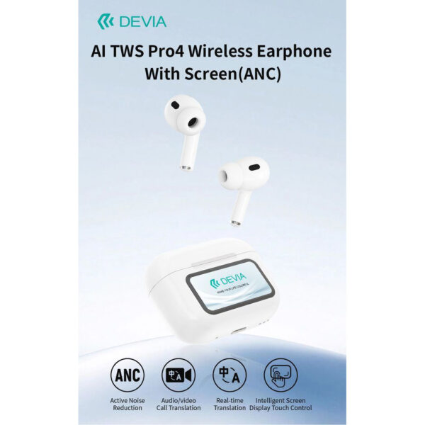 AI TWS Pro4 Безжични слушалки за превод с екран (ANC)