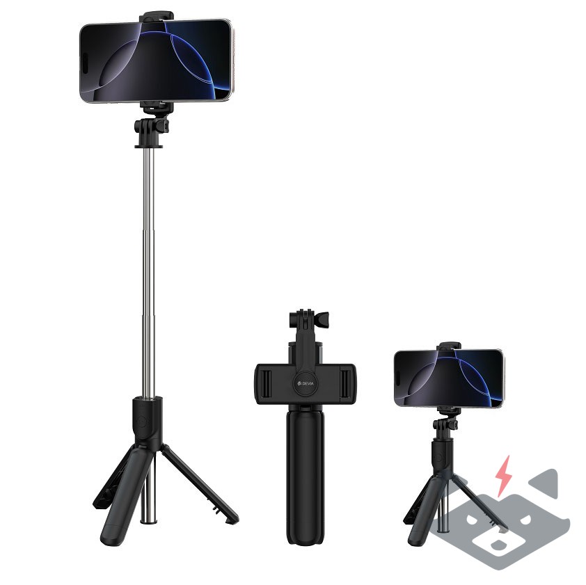 vensfon-devia100-1 Селфи стик Devia Bluetooth статив ES083 /черен/ - Image 1