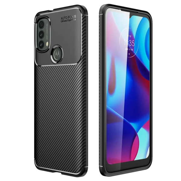 Motorola Moto E20 калъф Business CARBON /черен/