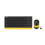 Комплект клавиатура и мишка A4TECH Fstyler FG1110 /Черен-Жълт/
