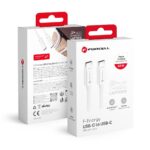 Кабел USB C към USB C Forcell F-Energy QC4.0 PD 3A 60W 2m C338 /бял/ - Image 3