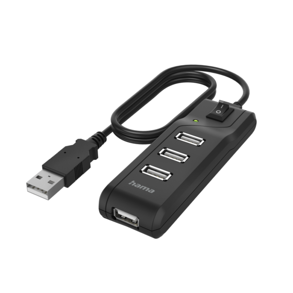USB хъб HAMA-200118, 4 порта /черен/