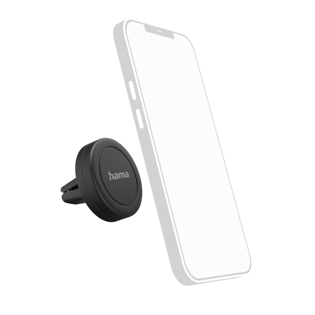 vensfon-hama Стойка за телефон Hama Magnet, За кола, Въртене на 360 градуса /черна/ - Image 1