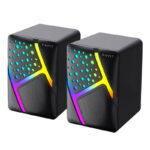 Тонколони за компютър с RGB подсветка - Havit SK763 USB 2.0 RGB Computer Speakers (черен) - Image 2