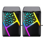 Тонколони за компютър с RGB подсветка - Havit SK763 USB 2.0 RGB Computer Speakers (черен) - Image 3