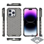 iPhone 15 Pro Max калъф Honeycomb (черен) - Image 4