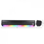 Kisonli LED 802 Bluetooth тонколонка - RGB подсветка и FM радио /черна/ - Image 2
