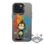 iPhone 15 калъф LUXO So CooL /маймуна с цветно мастило/