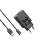 Зарядно устройство за Motorola 33W, 3A, 1 x USB-A, с USB-C кабел /черно/