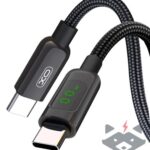 Кабел Type-C - Type-C, XO, 1m, 60W, NB-Q203B /черен/