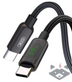 Кабел Type-C - Type-C, XO, 1m, 60W, NB-Q203B /черен/
