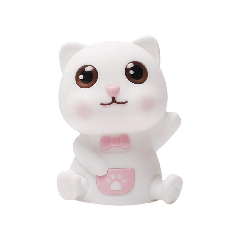vensfon-nimbo-night-light-cat Нощна лампа Nimbo Silicone Cat, PAT, colorful, USB /бяла/ - Image 1