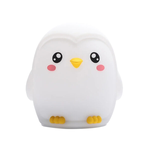 Нощна лампа Nimbo Silicone Penguin, PAT, 3-whites, USB /бяла/