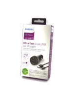 12V Philips Бързо зарядно за кола с 2 USB Порта 3,1 A - 15.5 W DLP2357U/10 Включен кабел с micro USB /черно/ - Image 4