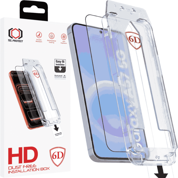 iPhone 17 Pro Стъклен протектор Tel Protect Dust-Free Easy Fit Full Glue 6D
