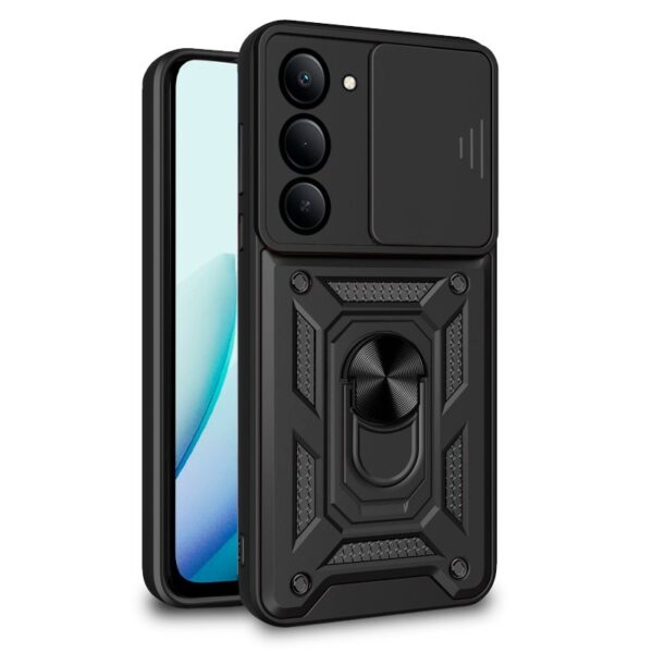 Xiaomi Redmi 15 калъф ARMOR CamSlide Удароустойчив - 171mm /черен/