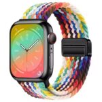 Apple Watch 38/40/41mm - Текстилна каишка Rainbow /шарена/