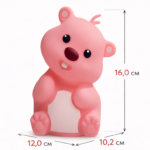 Нощна лампа Nimbo Silicone Bear, PAT, 3-whites, USB - Image 2