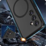 Samsung S24 Хибриден удароустойчив кейс с MagSafe Tech-Protect MagMat (черен-мат) - Image 3