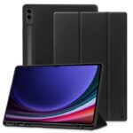 Samsung Galaxy Tab S9 FE+ Plus 12.4" X610 / X616B Затваряем Силиконов калъф Tech-Protect SC PEN / с място за писалка /- Черен