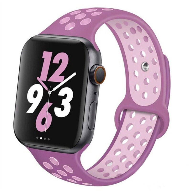 vensfon-silikonova-kaishka-7 iWatch 42 / 44mm - Силиконова каишка - Пепел от рози/Розова - Image 1