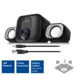Озвучителна система EWENT Eminent 2.1, 3.5 mm, USB, 11W - Image 2