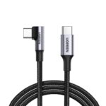 UGREEN кабел USB-C към USB-C под ъгъл, 100W, PD Fast Charging 90 Degree, 1м /черен/