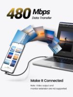 UGREEN кабел USB-C към USB-C под ъгъл, 100W, PD Fast Charging 90 Degree, 1м /черен/ - Image 3