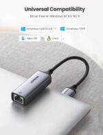 UGREEN Преходник Адаптер от USB-A 3.0 към RJ45 /ж/ /сив/ - CM209 / 50922 - Image 6
