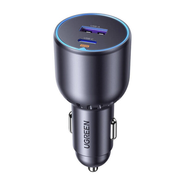 12-24V Зарядно за кола Ugreen 63W, USB-A + USB-C, графит - EC701 / 35023